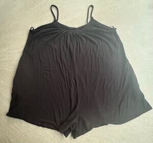 21 Saints Black Flowy Spaghetti Strap Romper Pockets Lounge Playsuit Size Medium